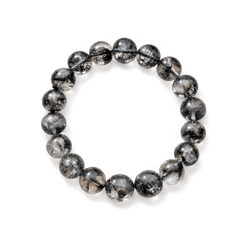 Black Foil Shimmer treated crystal bracelet on a light background