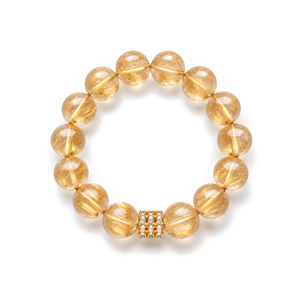 Golden Ascent Rutilated Quartz Bracelet